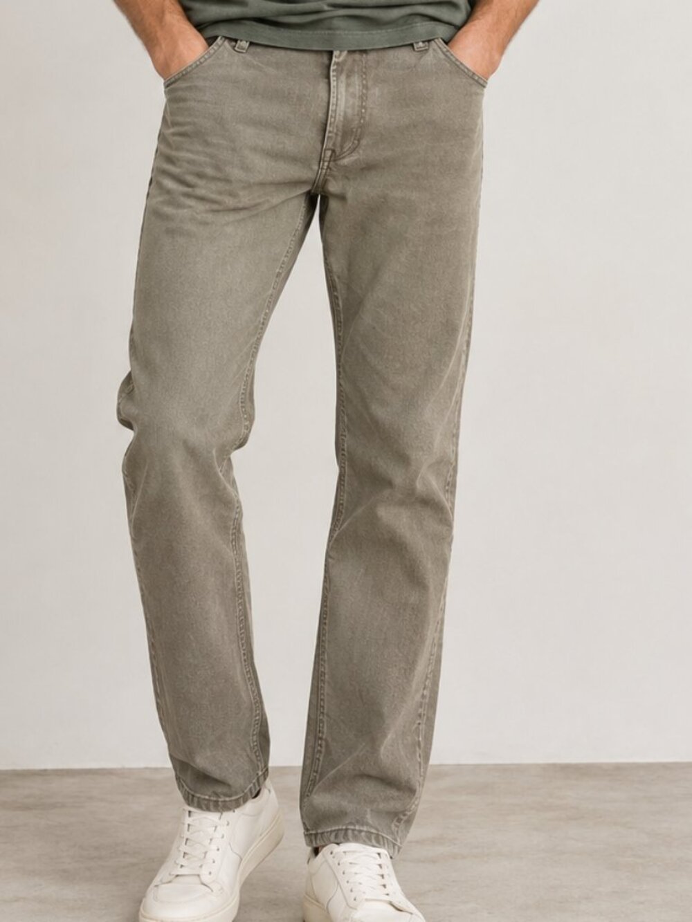 Le 31 Simons Simon-X Tan Slim Straight Stretch Pants Size 34 x 32